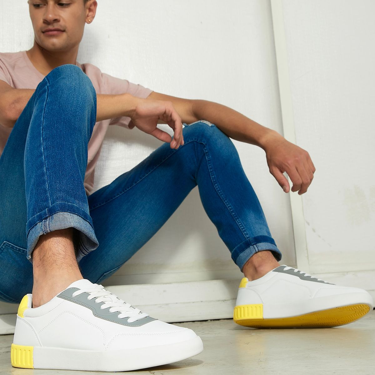 BEARCLIFF - Zapatilla Urbana Hombre Amarillo