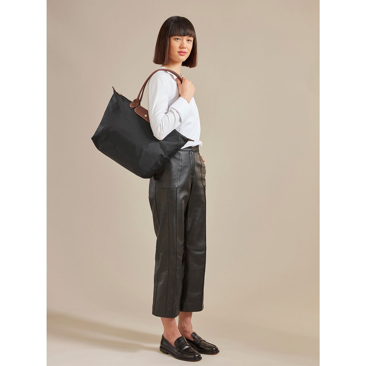 LONGCHAMP - Cartera Le Pliage Original blanca