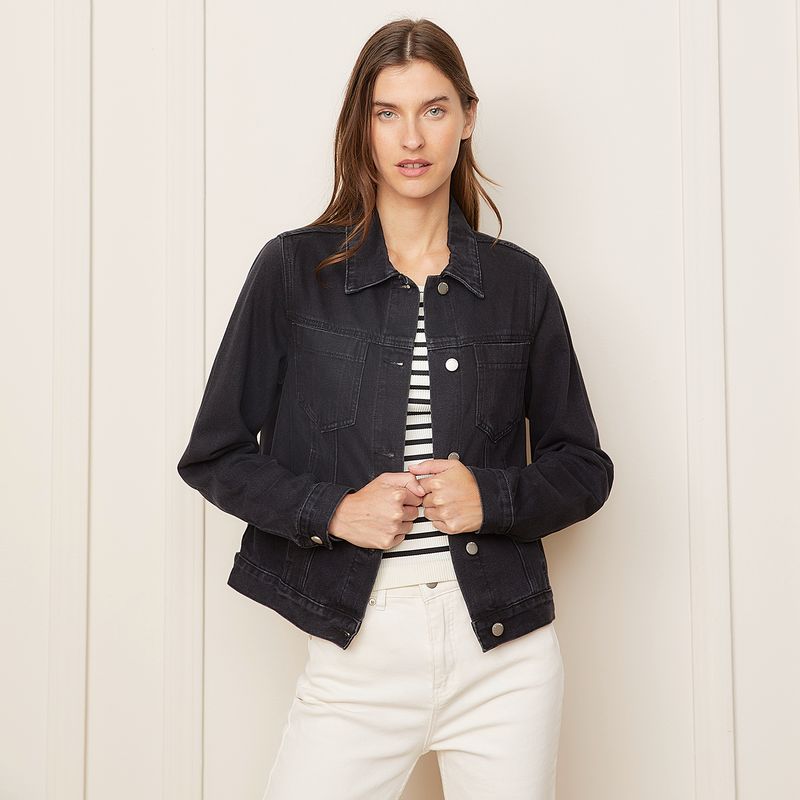 BASEMENT - Chaqueta Denim Mujer Basement Algodón Manga Larga