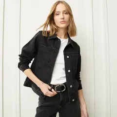 BASEMENT - Chaqueta Denim Mujer Algodón Manga Larga
