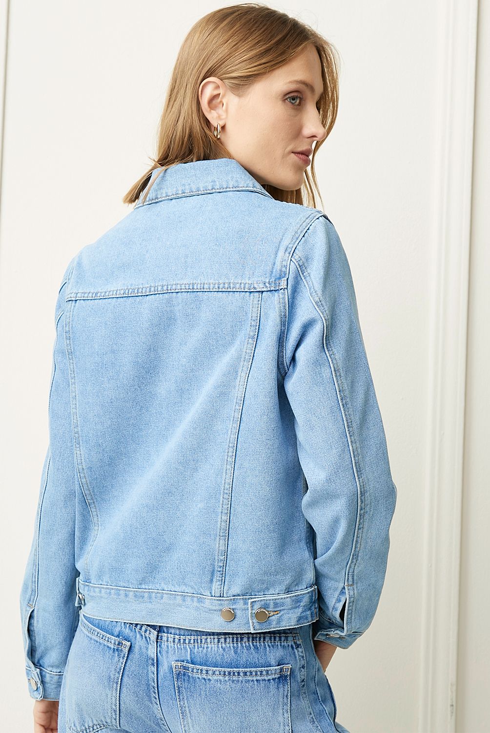 BASEMENT - Chaqueta Denim Mujer Basement Algodón Manga Larga