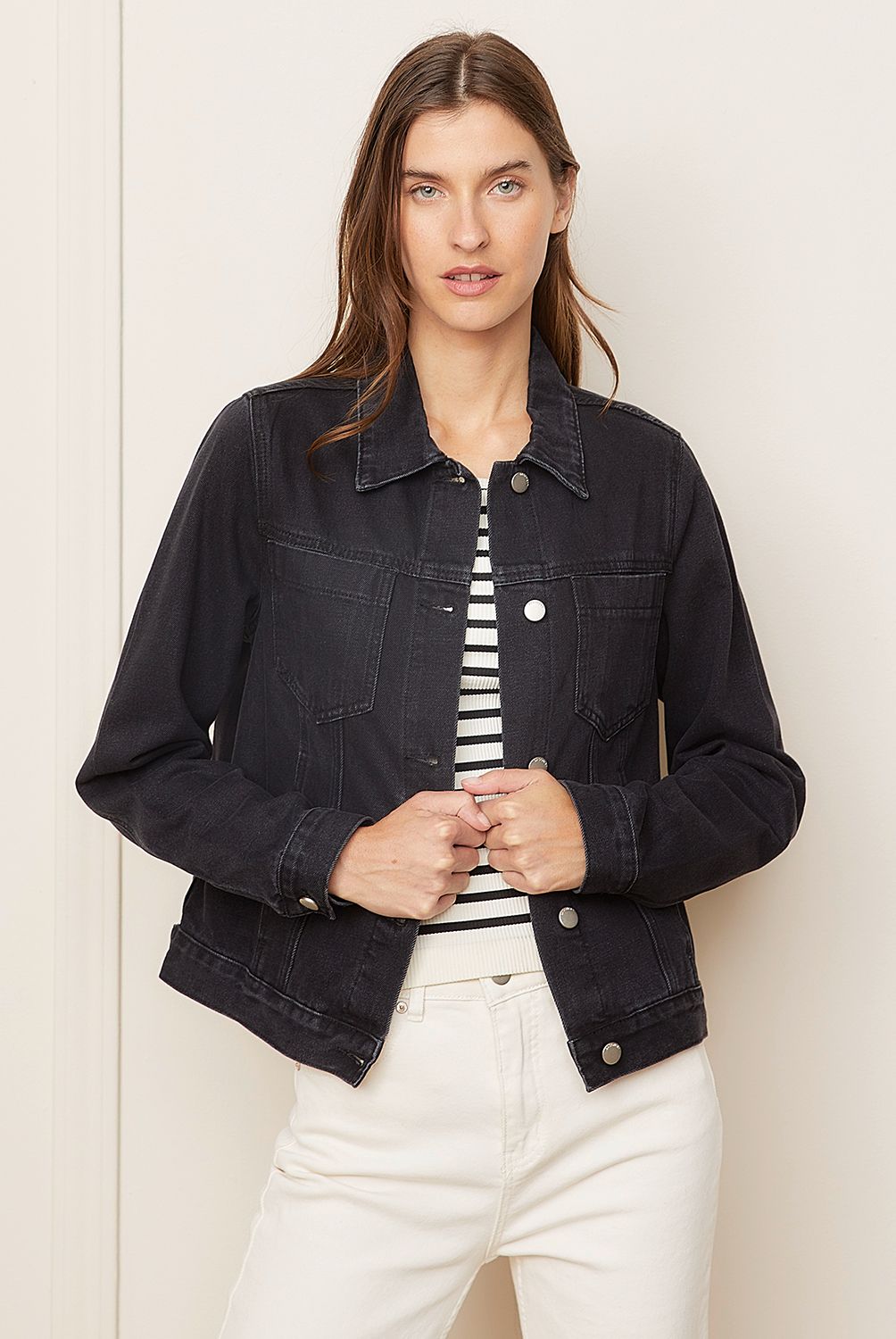 BASEMENT - Chaqueta Denim Mujer Basement Algodón Manga Larga