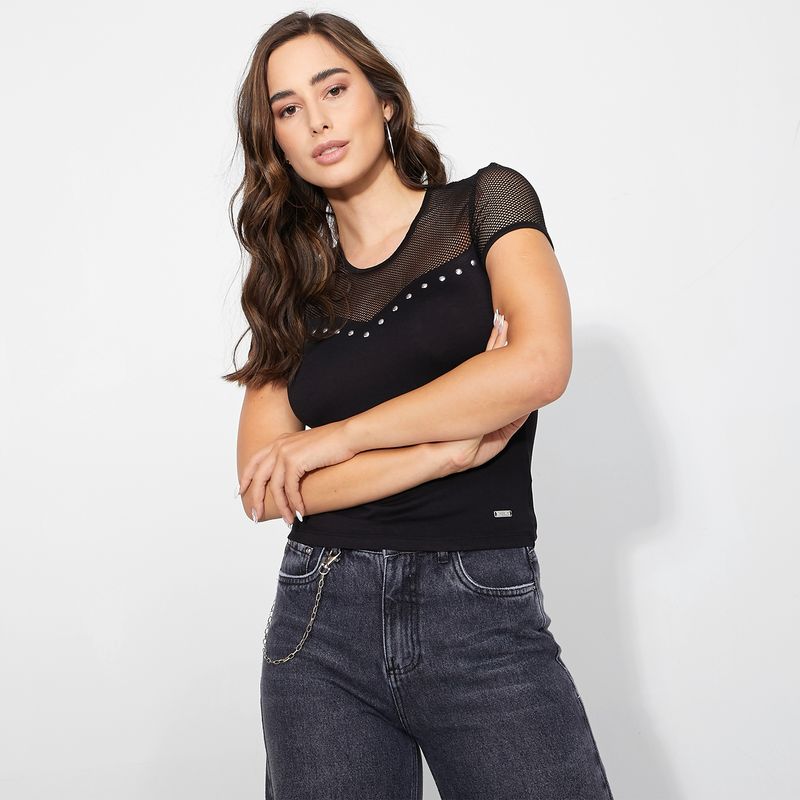 MOSSIMO - Mossimo Polera Manga Corta Mujer