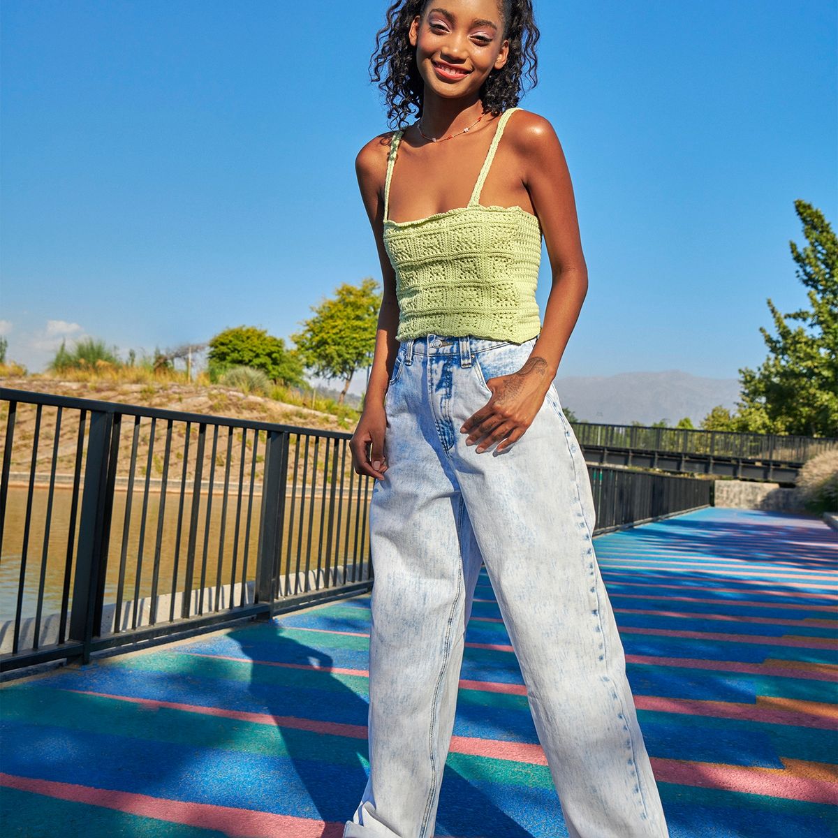 SYBILLA - Sybilla Jeans Mom Tiro Alto Mujer