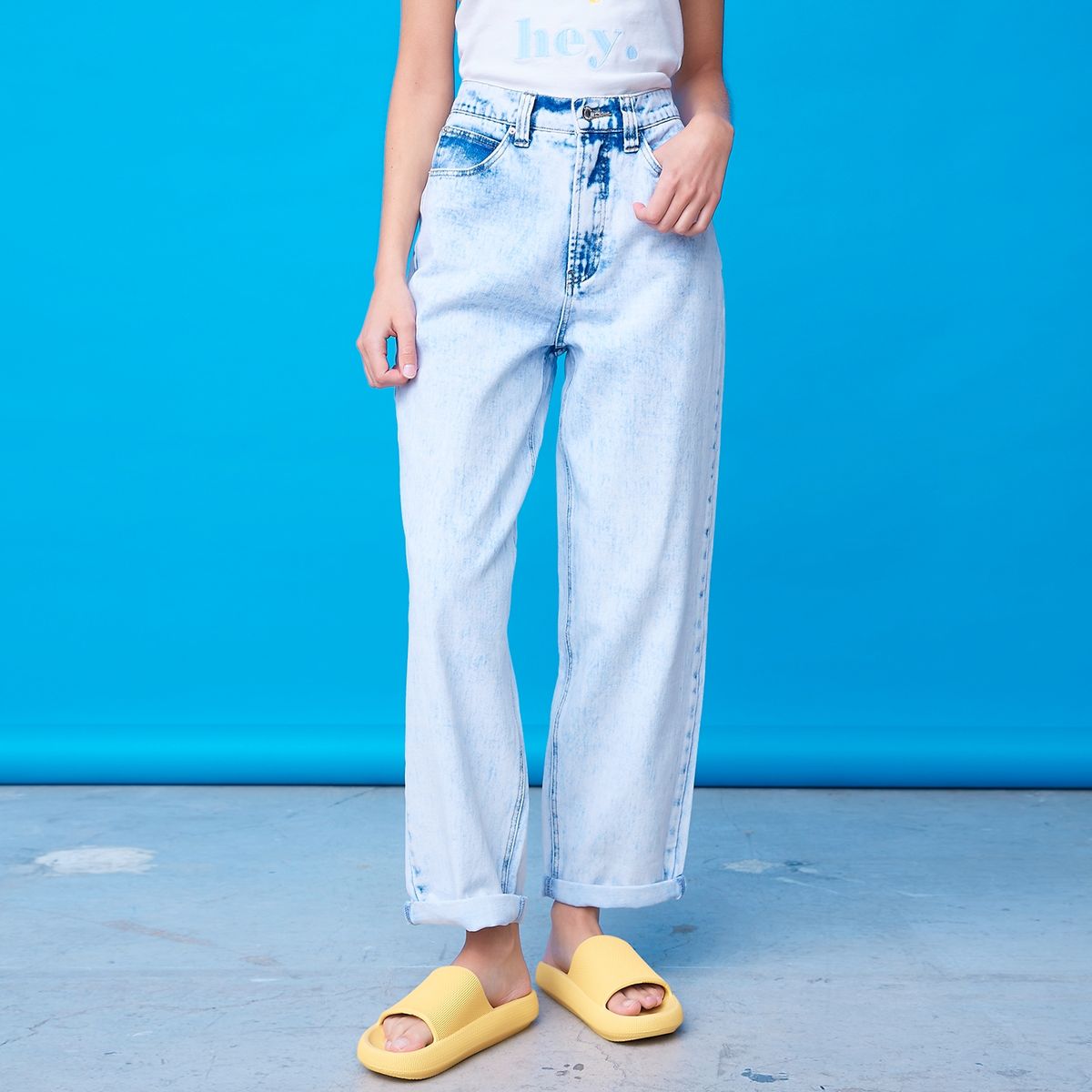 SYBILLA - Sybilla Jeans Mom Tiro Alto Mujer