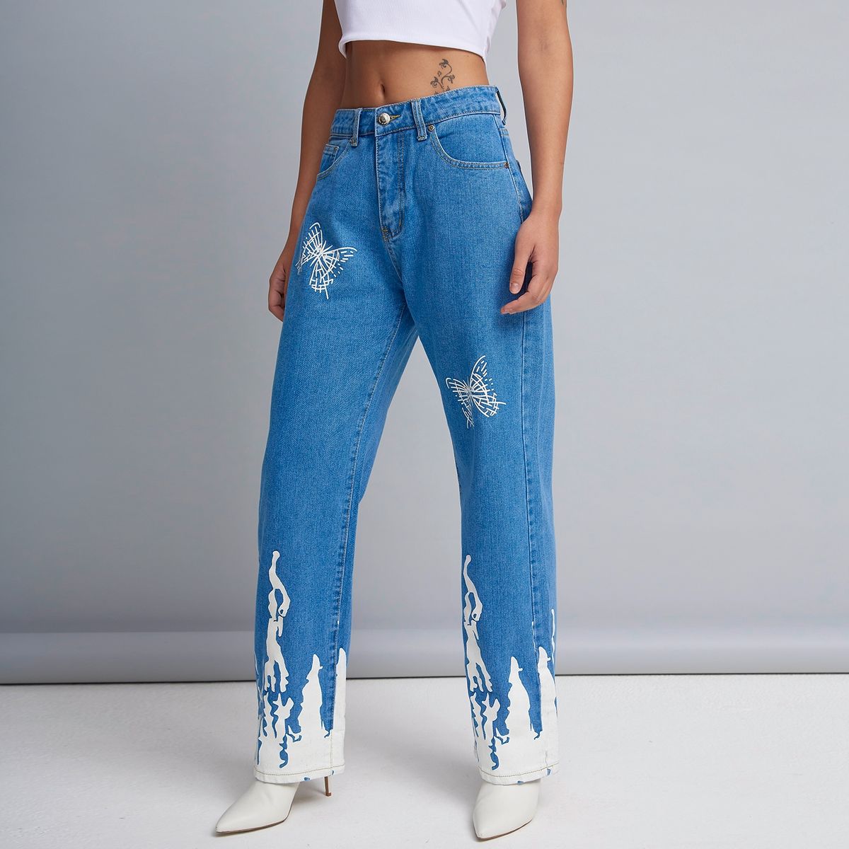 DAHLA - Dalha Jeans Wide Leg Tiro Alto Mujer