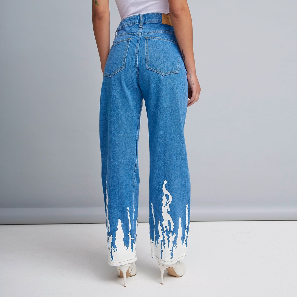 DAHLA - Dalha Jeans Wide Leg Tiro Alto Mujer