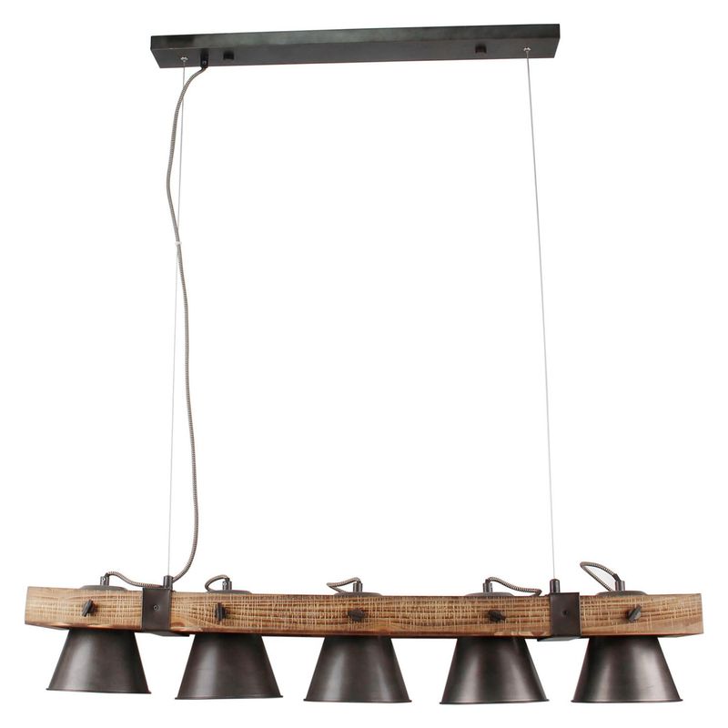 JUST HOME COLLECTION - Lámpara Colgante Madera 157X30 Cm 5 Luces Just_Home_Collection
