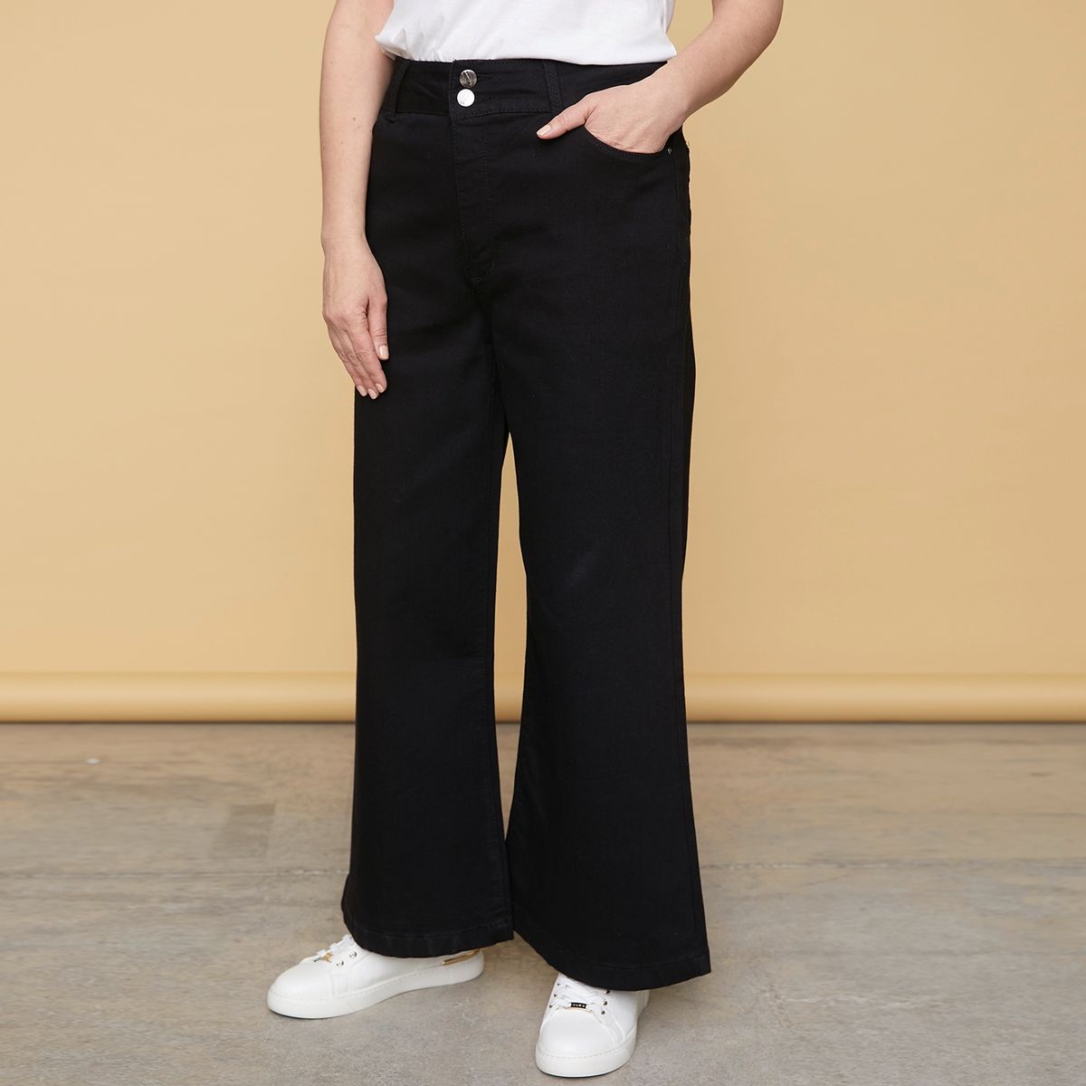 NEWPORT - Jeans Wide Leg Tiro Alto Mujer Newport