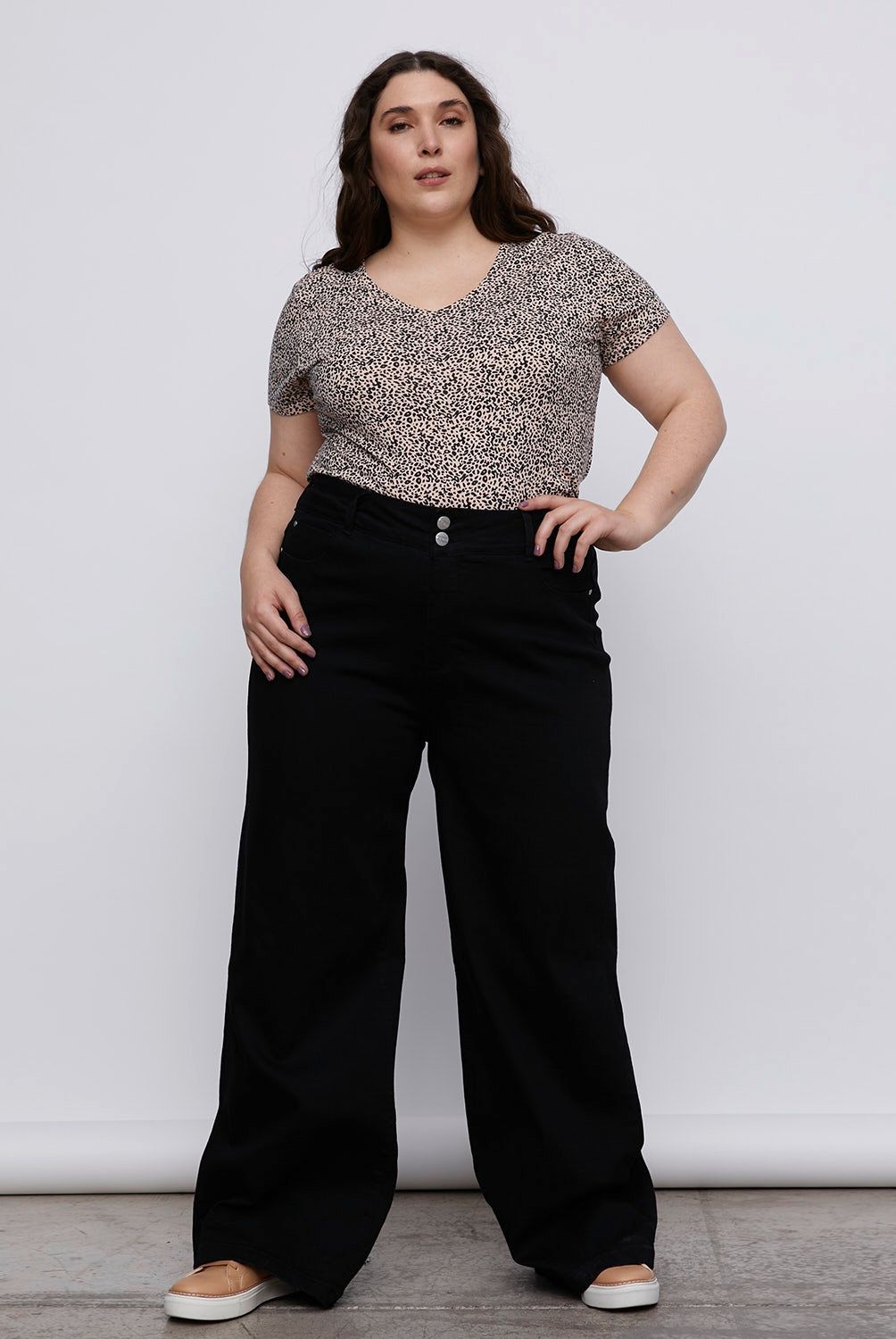 NEWPORT - Jeans Wide Leg Tiro Alto Mujer Newport