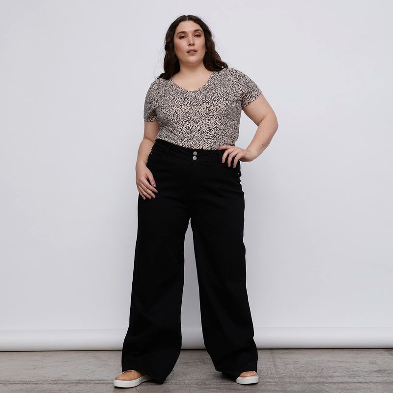 NEWPORT - Jeans Wide Leg Tiro Alto Mujer Newport