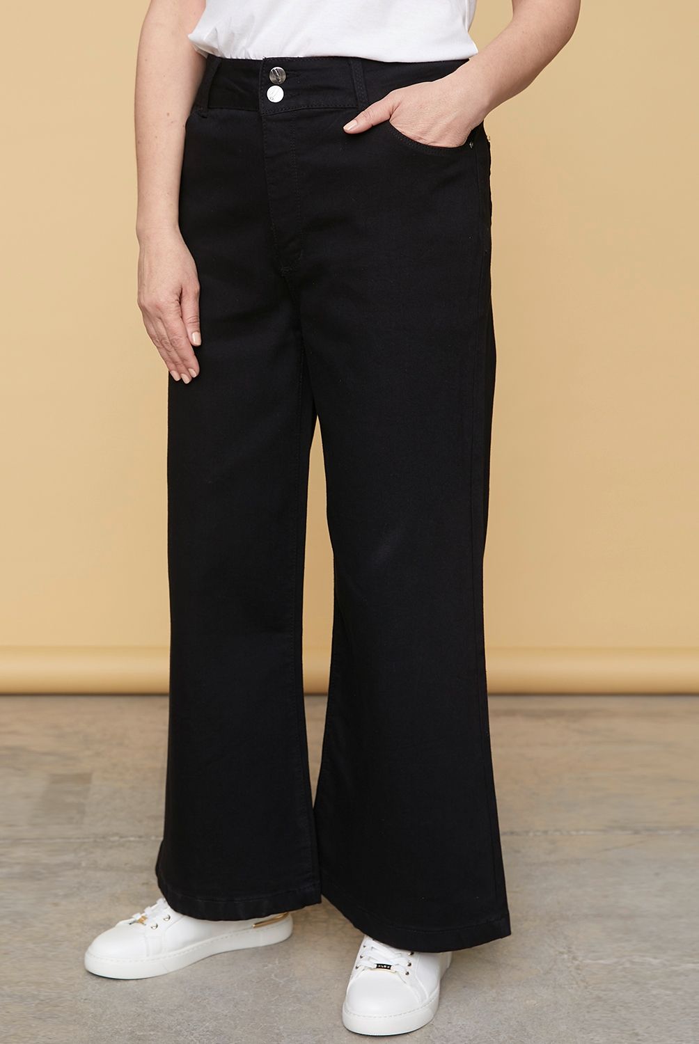 NEWPORT - Jeans Wide Leg Tiro Alto Mujer Newport
