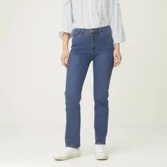 UNIVERSITY CLUB - Jeans Straight Tiro Alto Mujer