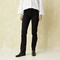 Jeans Straight Tiro Alto Mujer