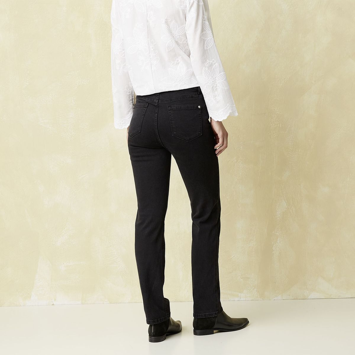 UNIVERSITY CLUB - Jeans Straight Tiro Alto Mujer University Club