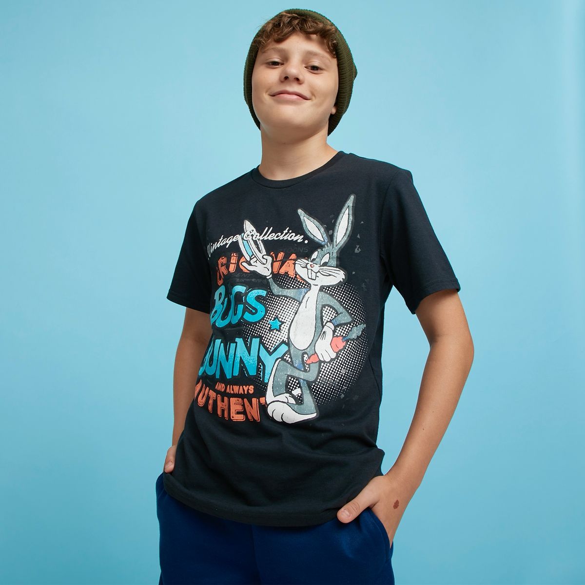 WARNER BROS - Polera 1 pieza Algodón Niño