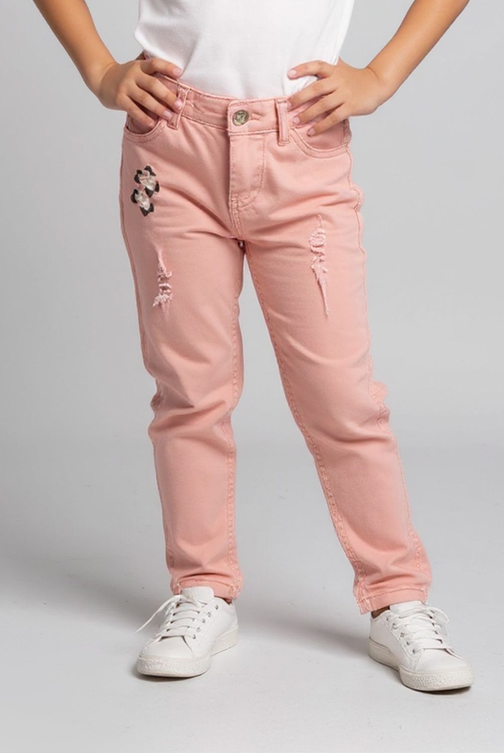 YAMP - Jeans Skinny Denim Diseño Liso Niña Yamp