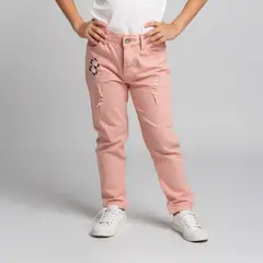 YAMP - Jeans Skinny Denim Diseño Liso Niña