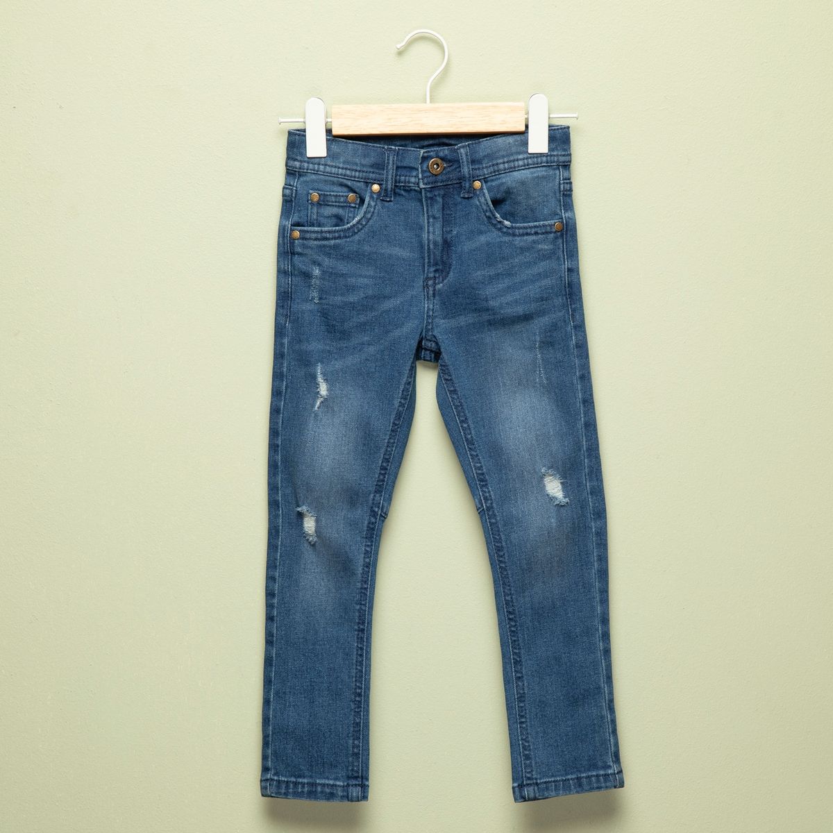 YAMP - Jeans Skinny Denim con Roturas Yamp Niño