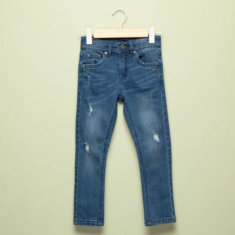 YAMP - Jeans Skinny Denim con Roturas Yamp Niño
