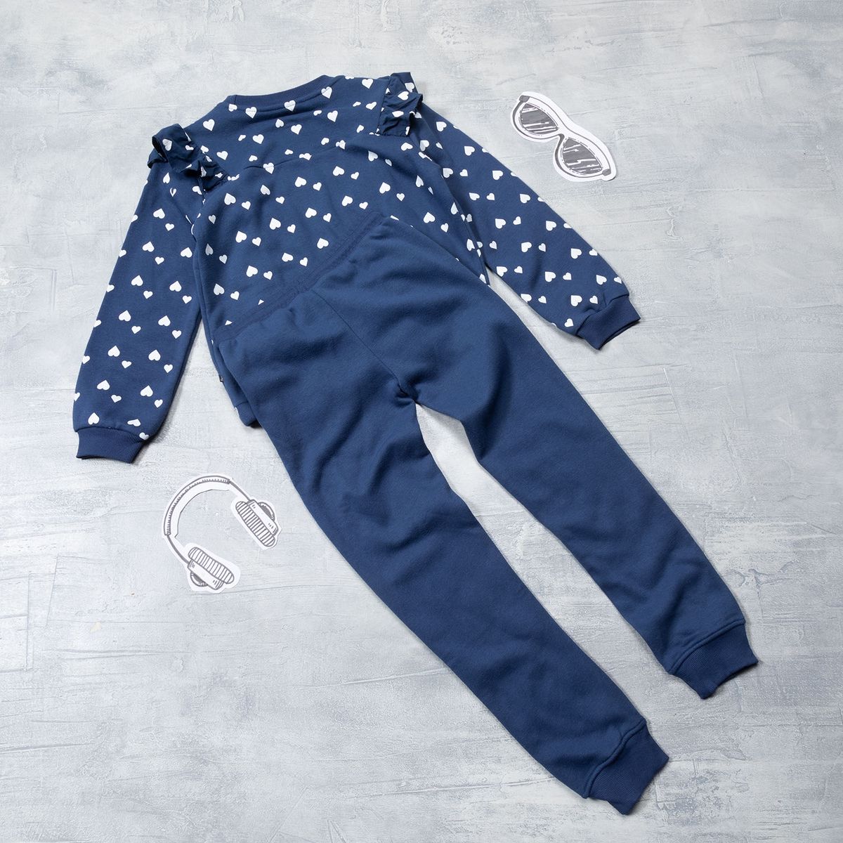 CONIGLIO - Conjunto 2 Piezas Polerón + Pantalón De Buzo Algodón Afranelado Niña