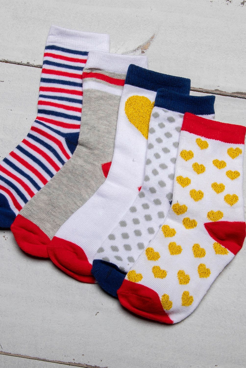 YAMP - Calcetines Algodón 5 Pares Niña Yamp