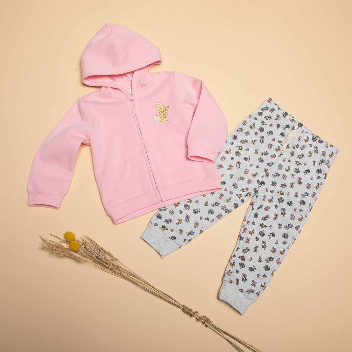 YAMP - Conjunto 2 Piezas Polerón + Pantalón De Buzo Algodón Bebé Niña