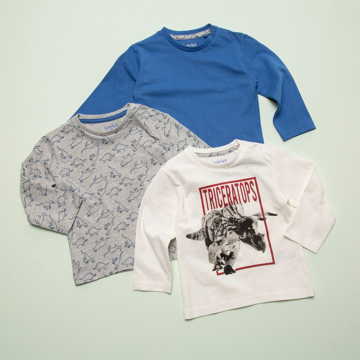 YAMP - Polera Pack de 3 unidades Algodón Bebé niño