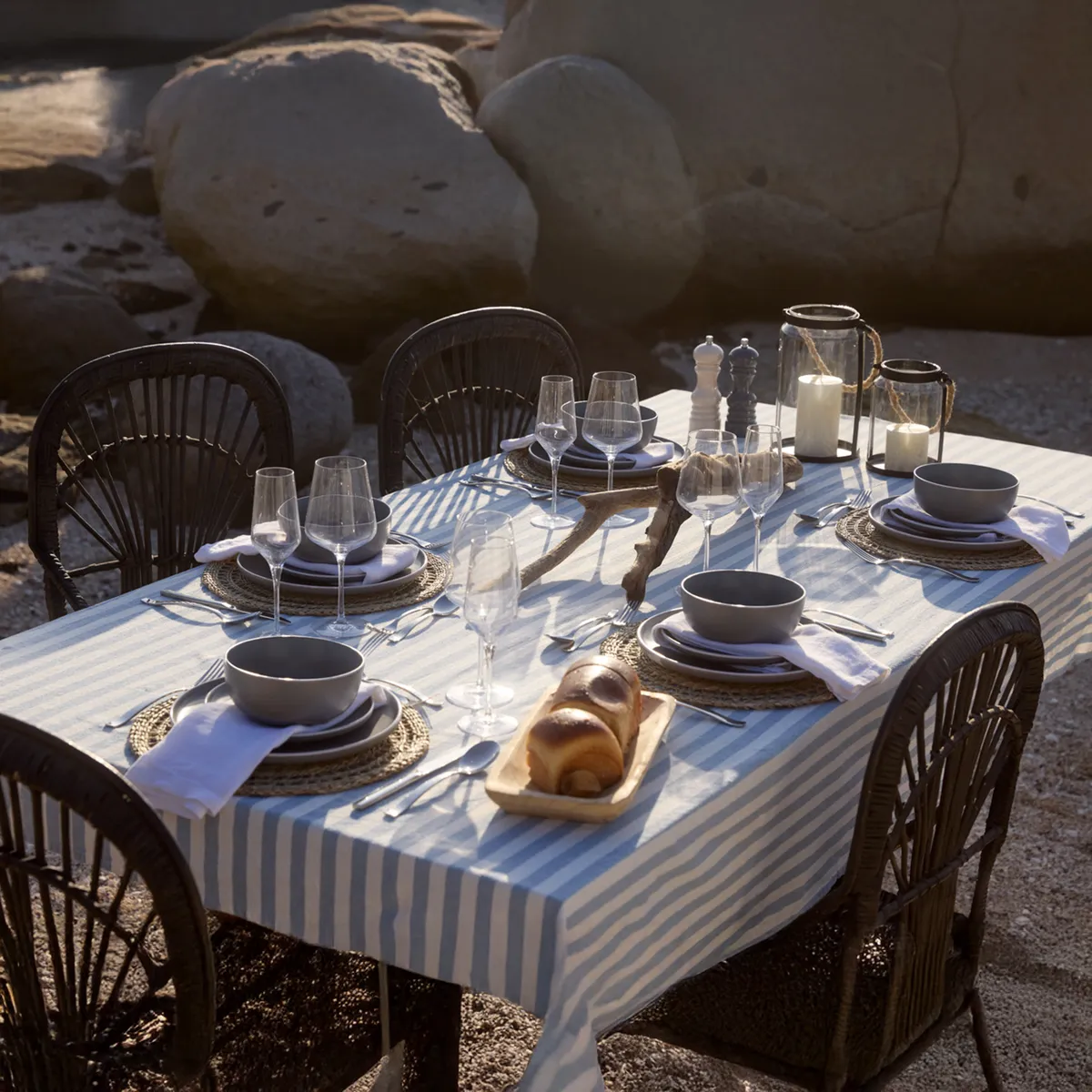 BASEMENT HOME - Juego De Vajilla 24 Piezas Cerámica Arena Basement Home