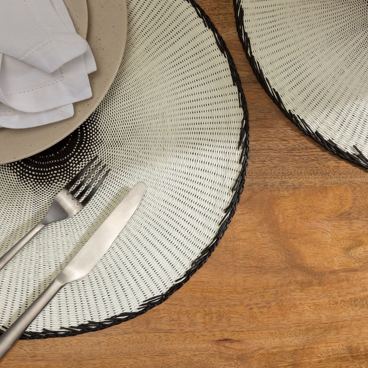 BASEMENT HOME - Set 4 Individuales Paper Woven Bicolor Basement Home