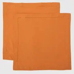 BASEMENT HOME - Set 2 Servilletas Cuadradas Caladas 45 cm Algodón