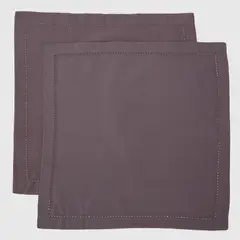 BASEMENT HOME - Set 2 Servilletas Cuadradas Caladas 45 cm Algodón