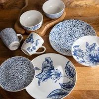 Juego Vajilla 24 Piezas Botanical Blue