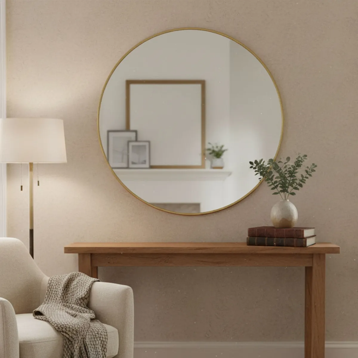 BASEMENT HOME - Espejo Redondo Marco Metálico Basement Home