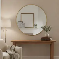 BASEMENT HOME - Espejo Redondo Marco Metálico