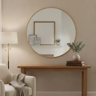 BASEMENT HOME - Espejo De Pared Redondo Decorativo