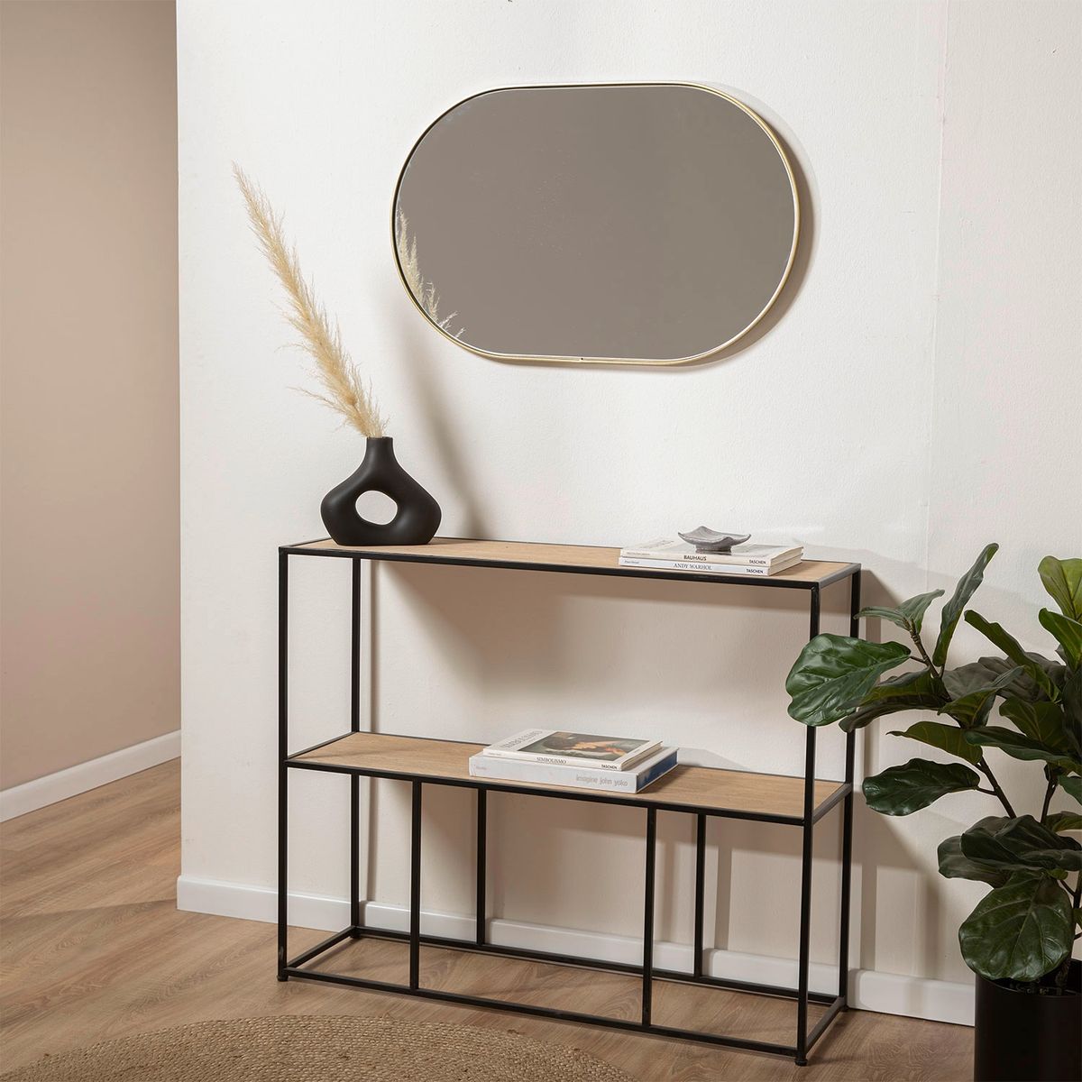 BASEMENT HOME - Espejo De Pared Metal 50 Cm 80 Cm Basement Home