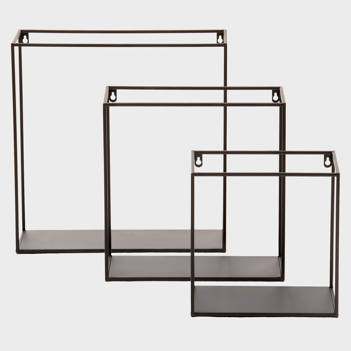 MICA - Set 3 Repisas Colgantes Cuadradas Metal Mica