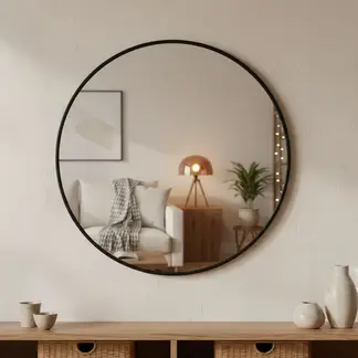 BASEMENT HOME - Espejo De Pared Redondo Decorativo