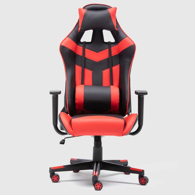 MICA - Silla Gamer Giratoria Mica Trinity Roja Reclinable con Ruedas
