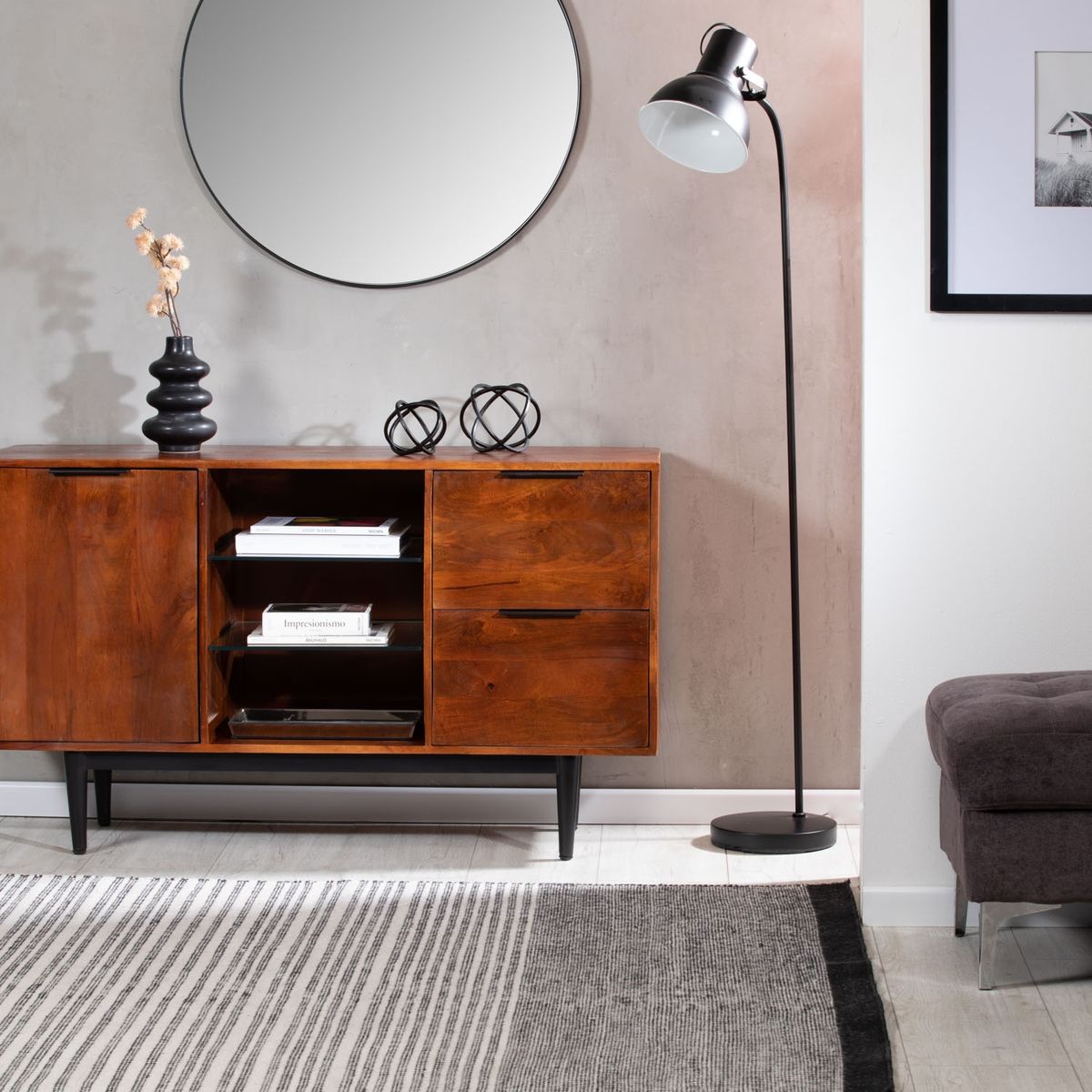 BASEMENT HOME - Estante Buffet Mila 1 Puerta 2 Cajones Basement Home