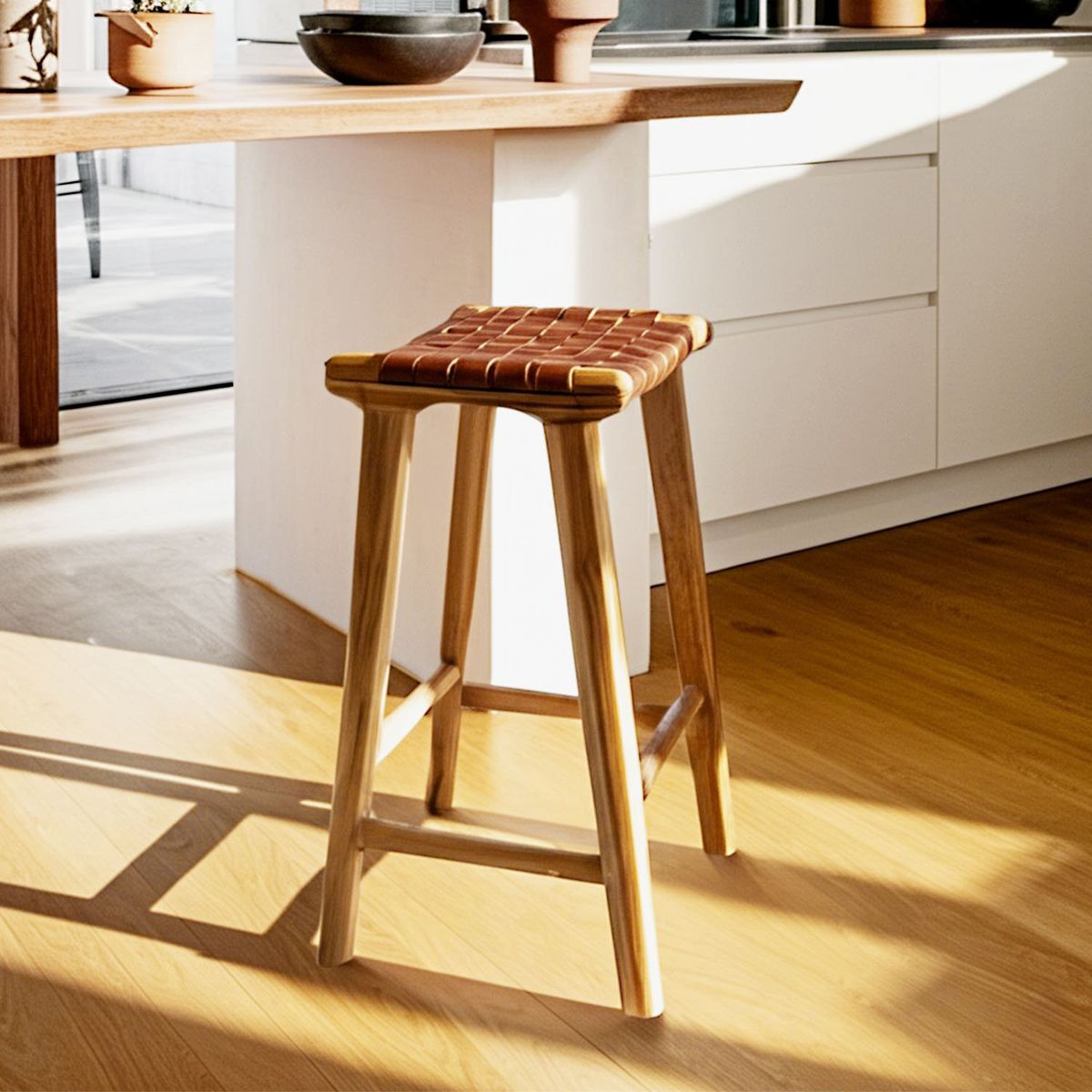 BASEMENT HOME - Piso de Bar Straps Cuero New Mindi Basement Home