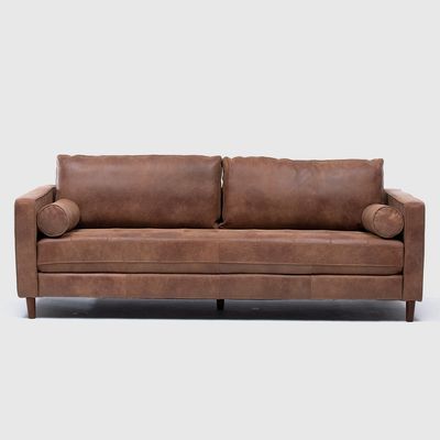 Imagen 2 del producto Sofá 3 Cuerpos Cuero Estilo Mid Century