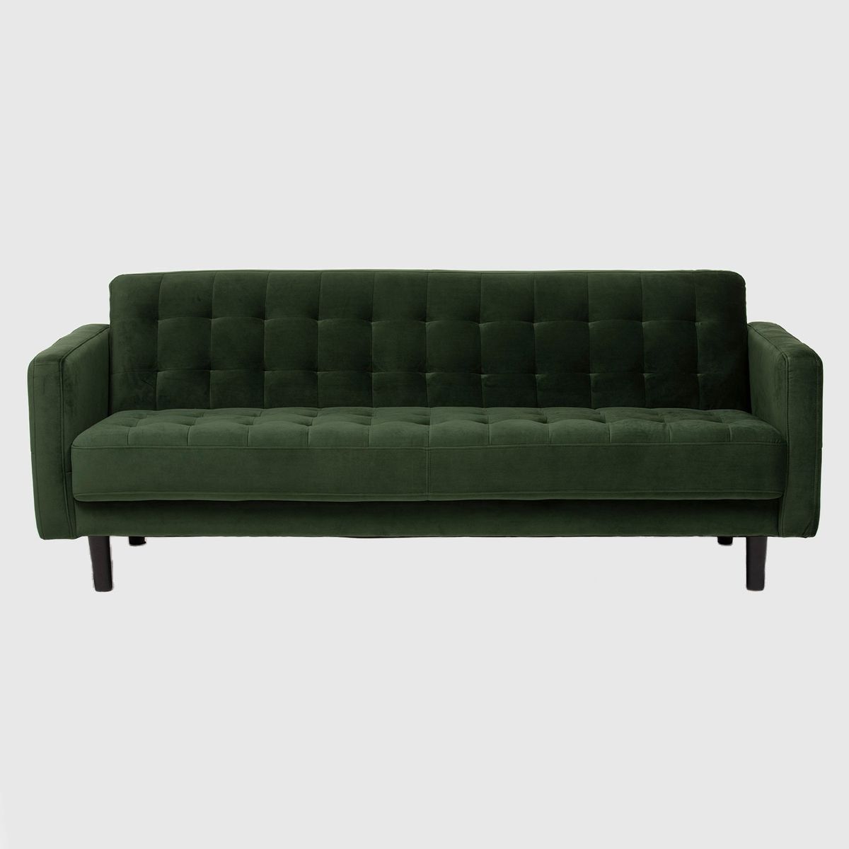 BASEMENT HOME - Sofá 3 Cuerpos Basement Home Bloom Wood Verde Terciopelo