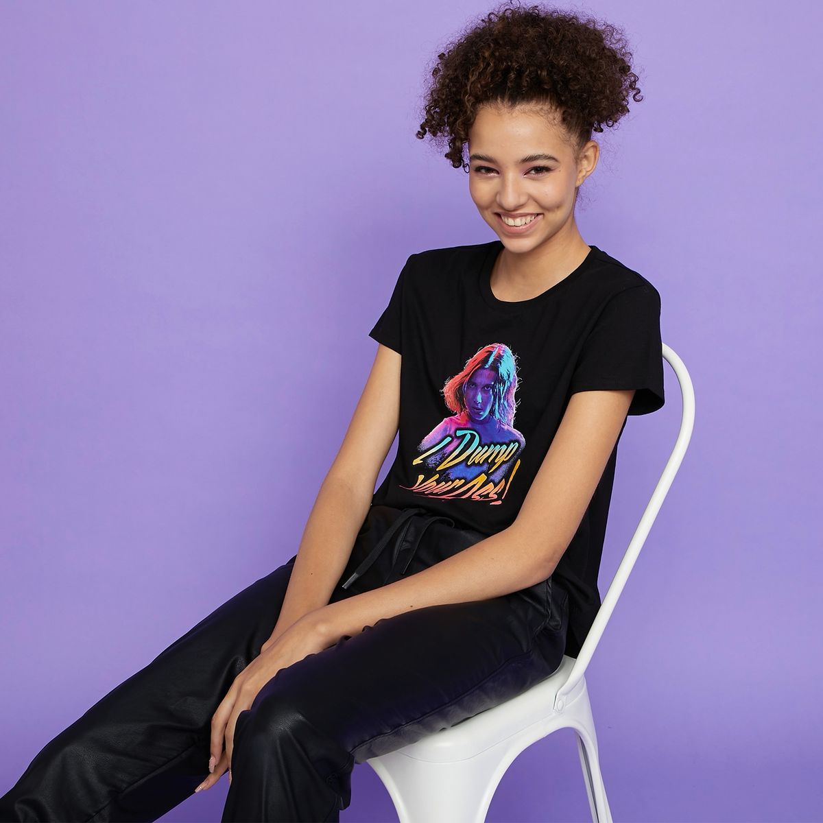 SYBILLA - Sybilla Polera Manga Corta Mujer Stranger Things