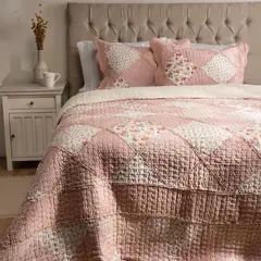 TEXTIL VIÑA - Cubrecama Patch Sherpa Microfibra Estampado