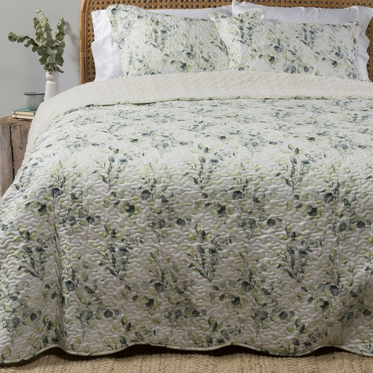 TEXTIL VIÑA - Cubrecama Chiporro Salvia Textil Viña