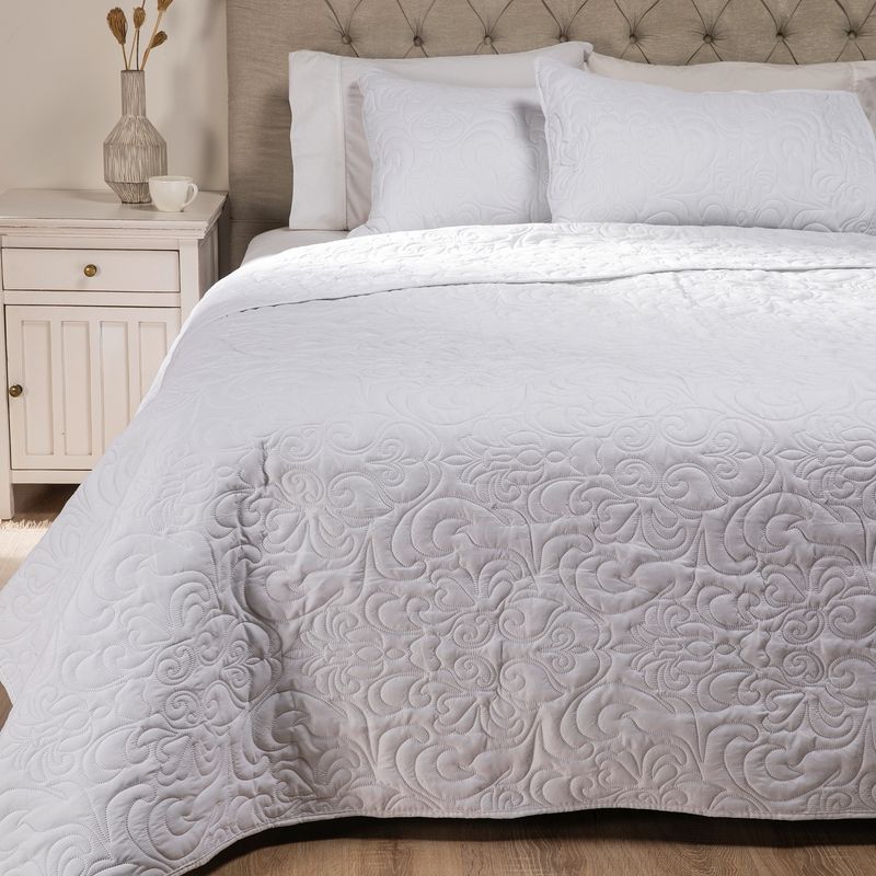 ROBERTA ALLEN - Cubrecama Quilt Paisley Beige Roberta Allen con Funda de Almohada