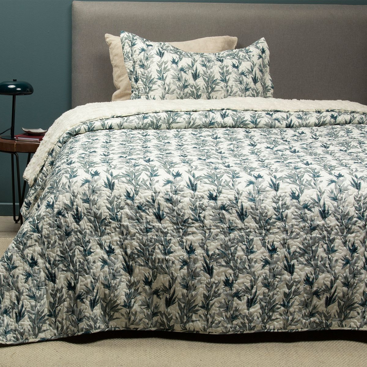 TEXTIL VIÑA - Cubrecama Sherpa Ramas Textil Viña