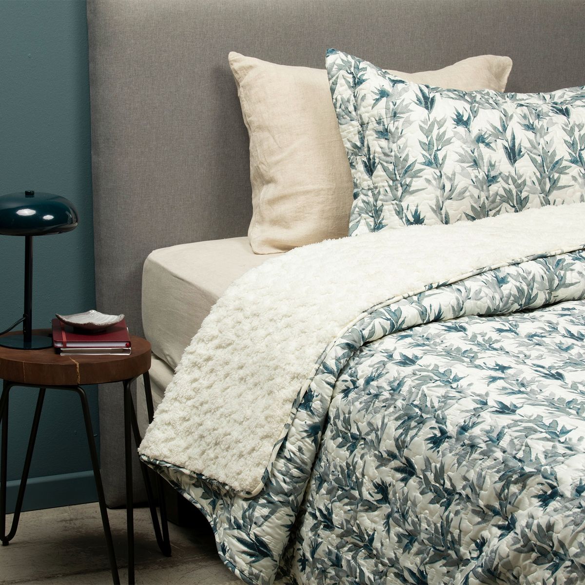 TEXTIL VIÑA - Cubrecama Sherpa Ramas Textil Viña